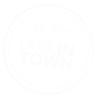 Dublin Town Stamp Logo White